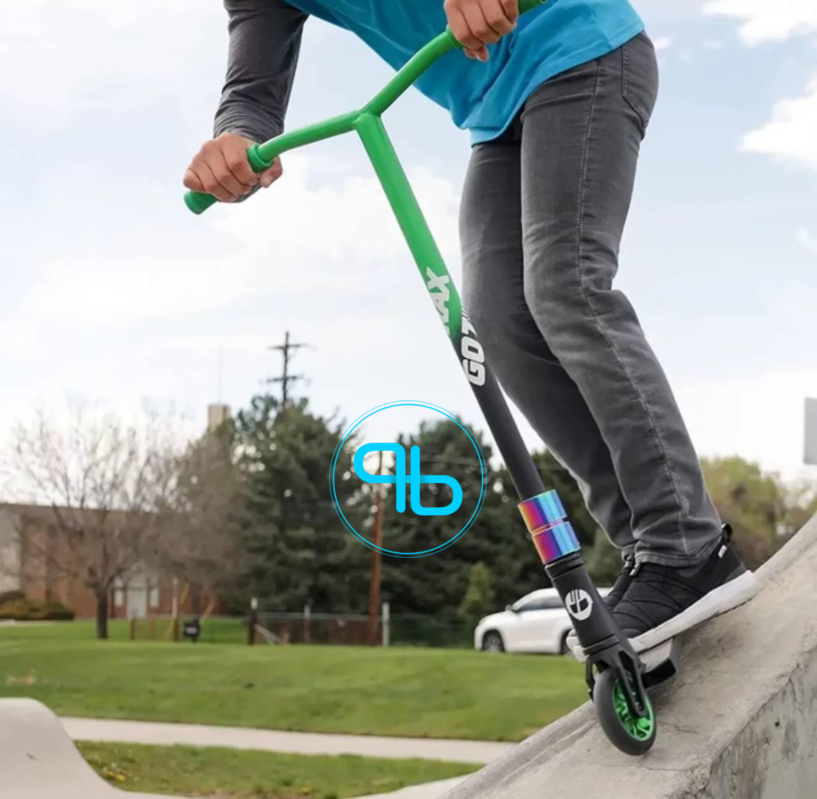 Трюковий самокат Go TRAX ST PRO 200 чорно-зелений | Probot фото 4