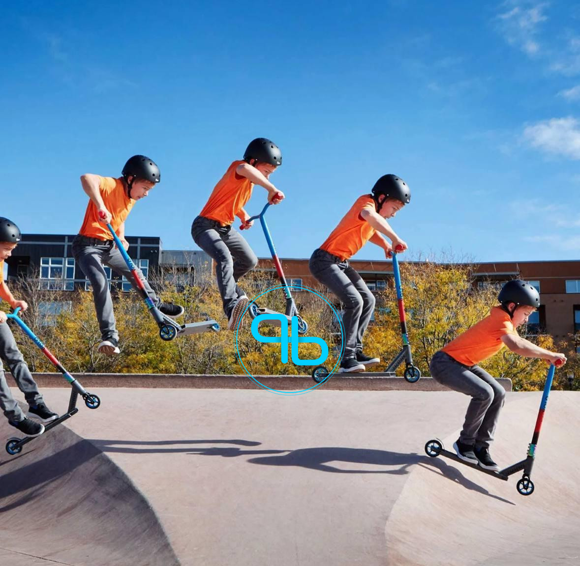 Трюковий самокат Go TRAX ST PRO 200 голубий з оранжевим | Probot фото 6