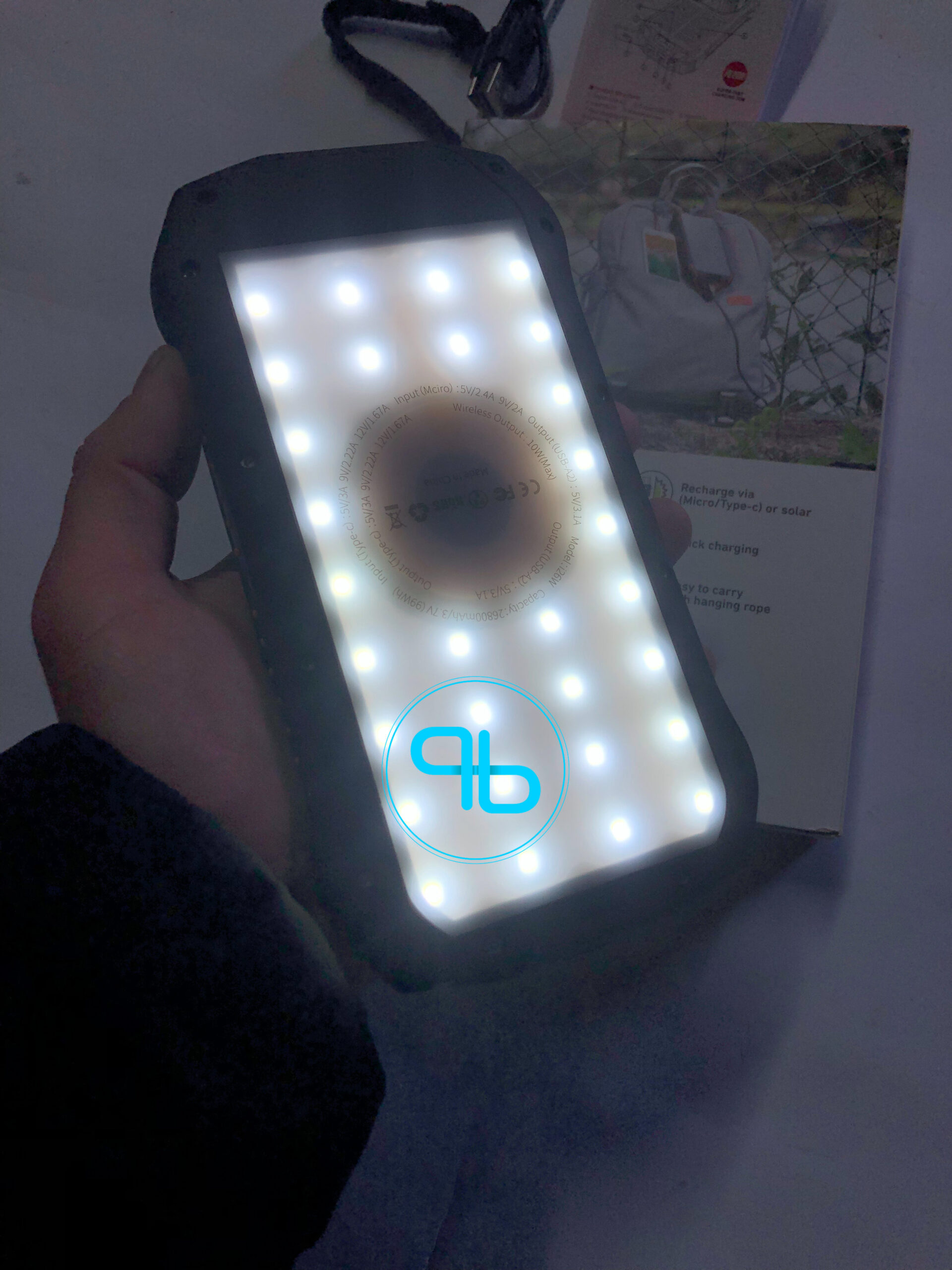 Павербанк Power Bank Solar i26 26800 mAh з сонячною панеллю, фонарик | Probot фото 14