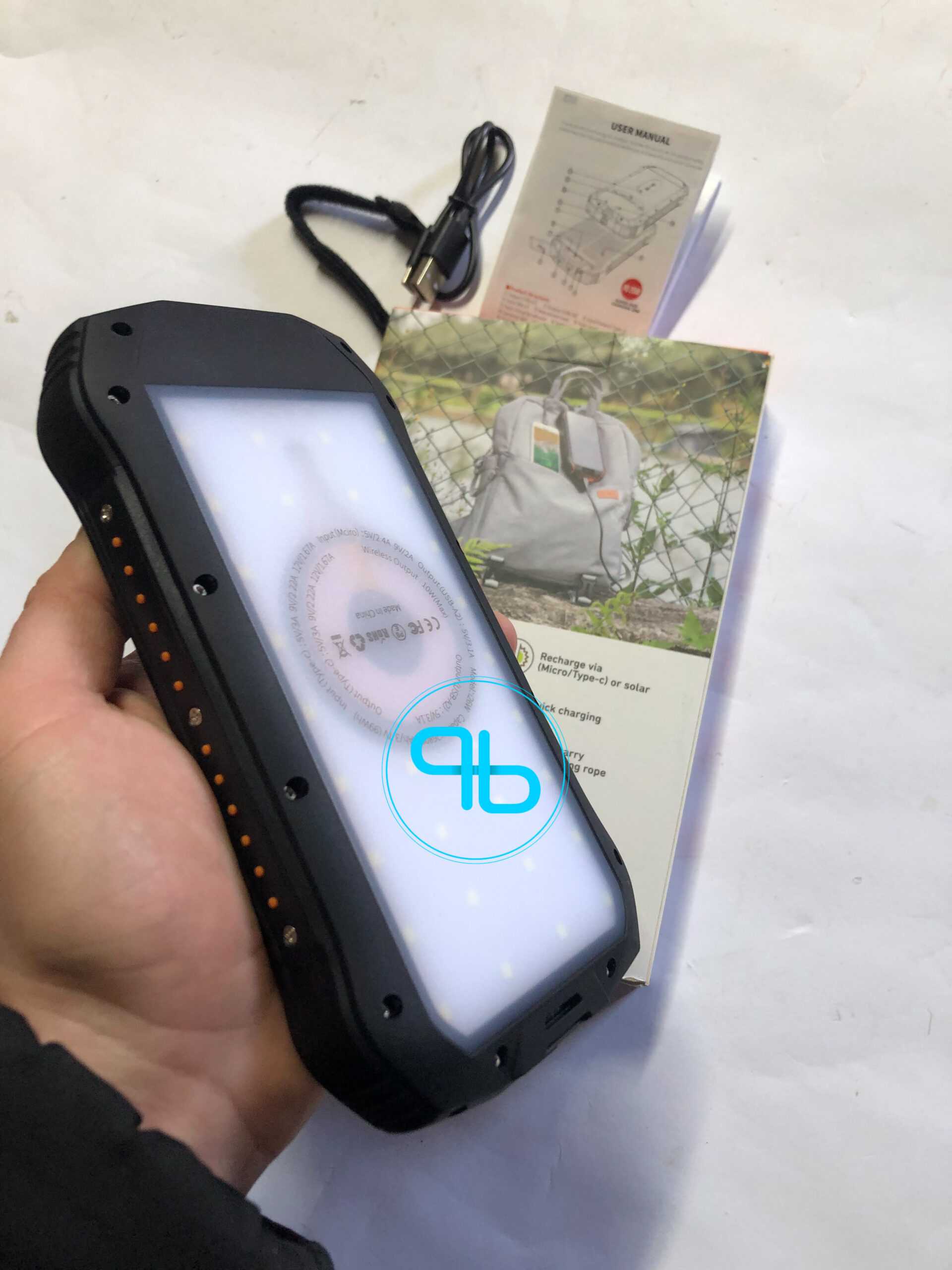 Павербанк Power Bank Solar i26 26800 mAh з сонячною панеллю, фонарик | Probot фото 15